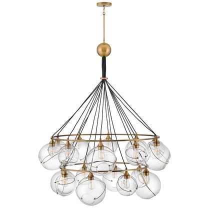 Hinkley Lighting Skye 18 Light 53" Wide Chandelier with Glass Shades