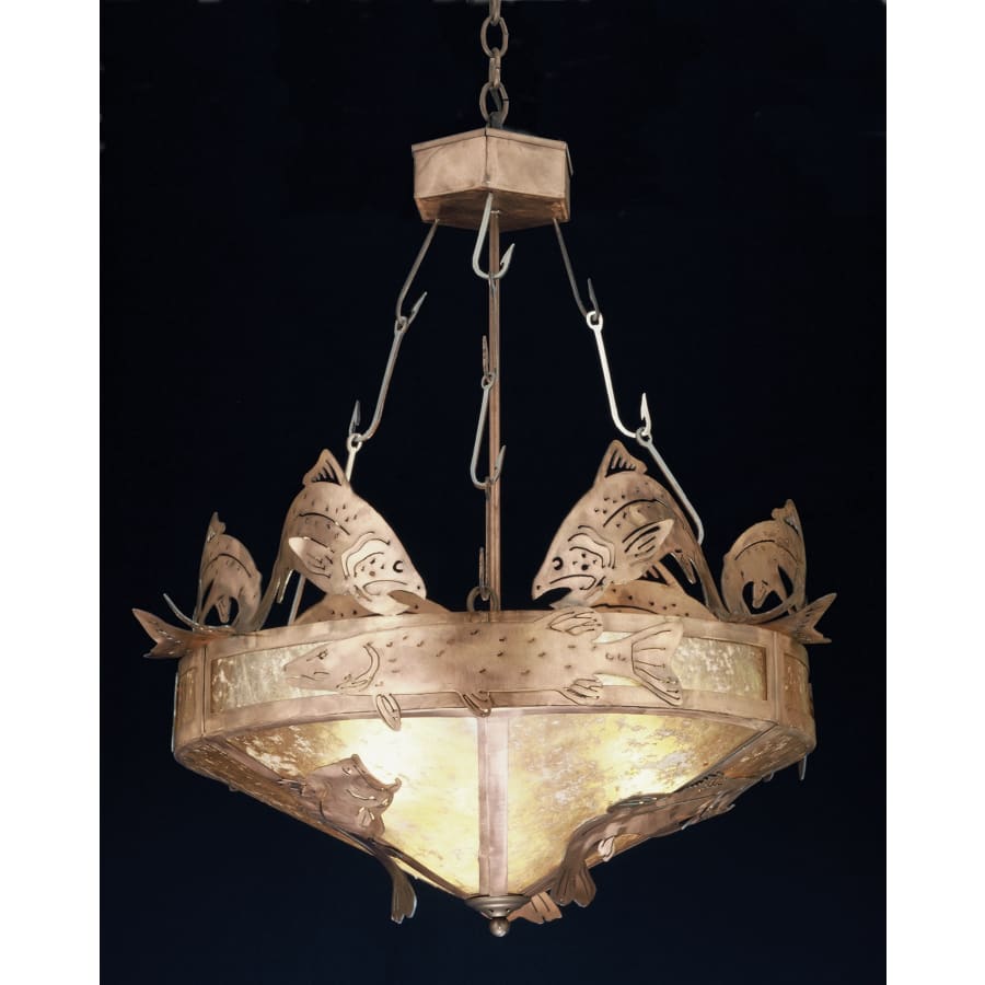 Meyda Tiffany 3 Light 24" Wide Pendant with Handmade Shade