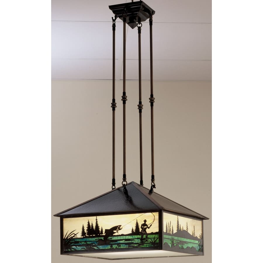 Meyda Tiffany 3 Light 24-3/4" Wide Pendant with Handmade Shade