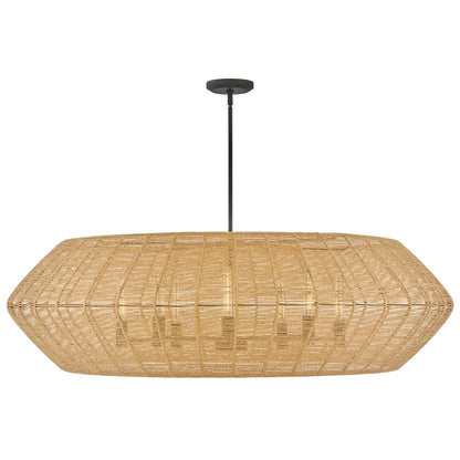 Hinkley Lighting Luca 8 Light 60" Wide Lisa McDennon Drum Chandelier with Woven Shade