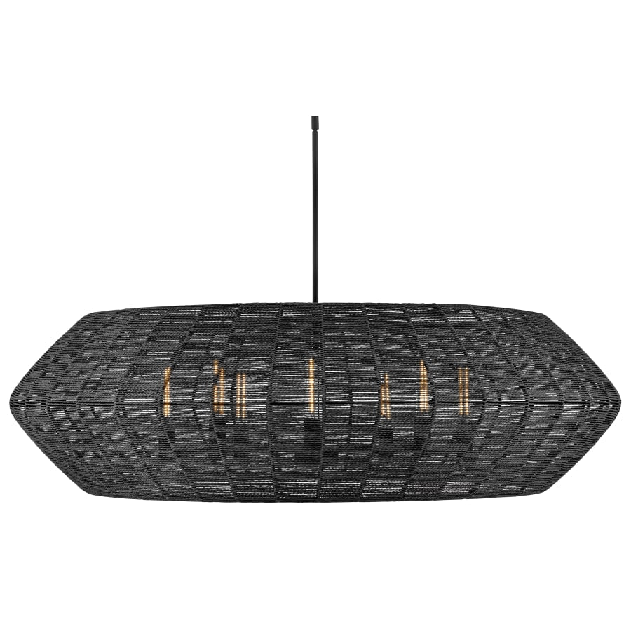 Hinkley Lighting Luca 8 Light 60" Wide Lisa McDennon Drum Chandelier with Woven Shade