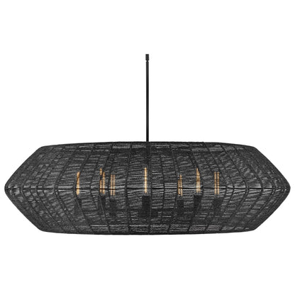 Hinkley Lighting Luca 8 Light 60" Wide Lisa McDennon Drum Chandelier with Woven Shade