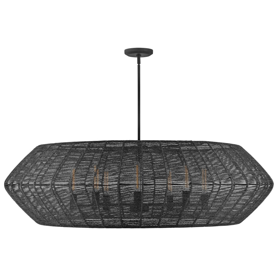 Hinkley Lighting Luca 8 Light 60" Wide Lisa McDennon Drum Chandelier with Woven Shade