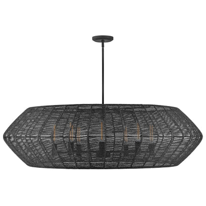 Hinkley Lighting Luca 8 Light 60" Wide Lisa McDennon Drum Chandelier with Woven Shade