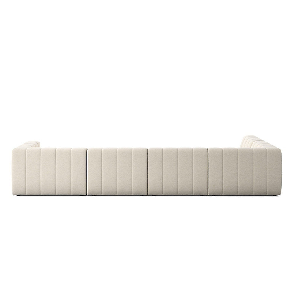 Langham Channeled 5 Piece Right Chaise Sectional Sofa