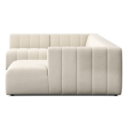 Langham Channeled 5 Piece Right Chaise Sectional Sofa