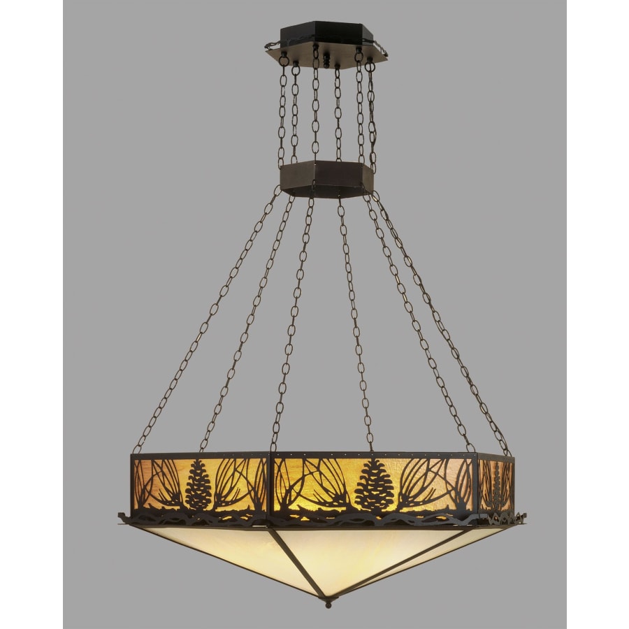 Meyda Tiffany 6 Light 51" Wide Pendant with Handmade Shade