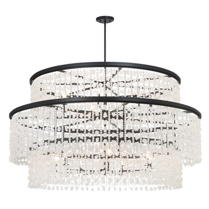 Minka Lavery Shimmering Elegance 14 Light 60" Wide Crystal Drum Chandelier - Bulbs Included