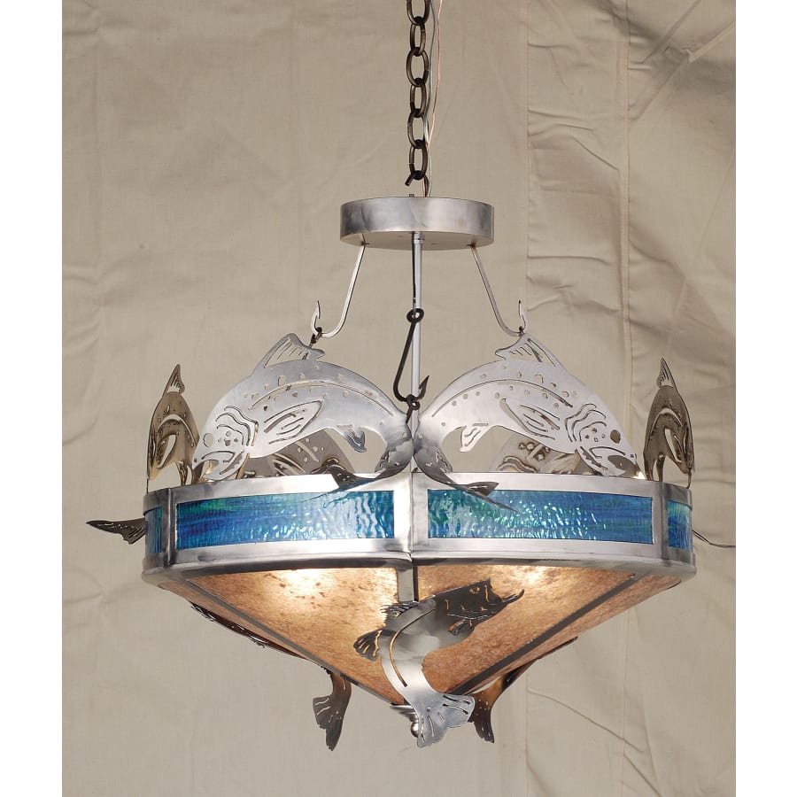 Meyda Tiffany 3 Light 27" Wide Pendant with Handmade Shade