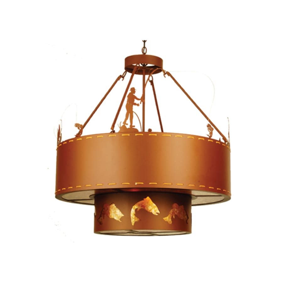Meyda Tiffany 8 Light 36" Wide Pendant with Handmade Shade