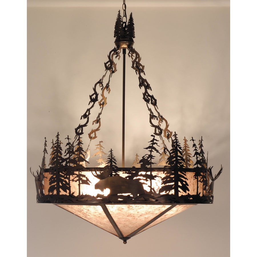 Meyda Tiffany 6 Light 40" Wide Pendant with Handmade Shade