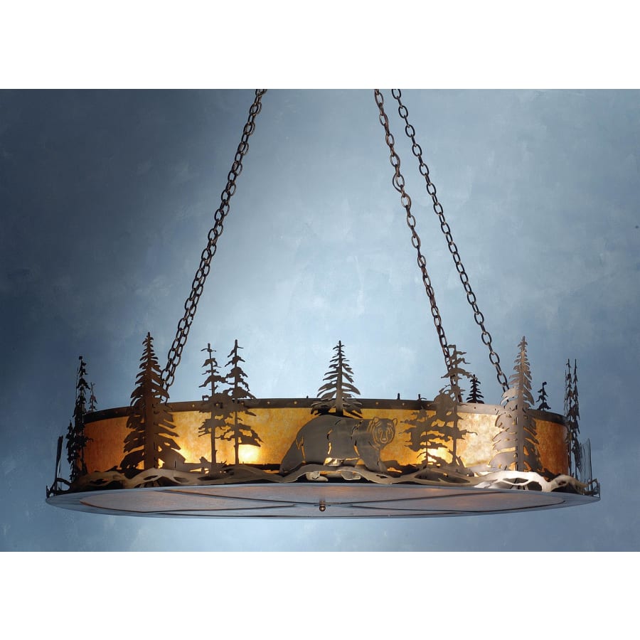 Meyda Tiffany 12 Light 66" Wide Pendant with Handmade Shade