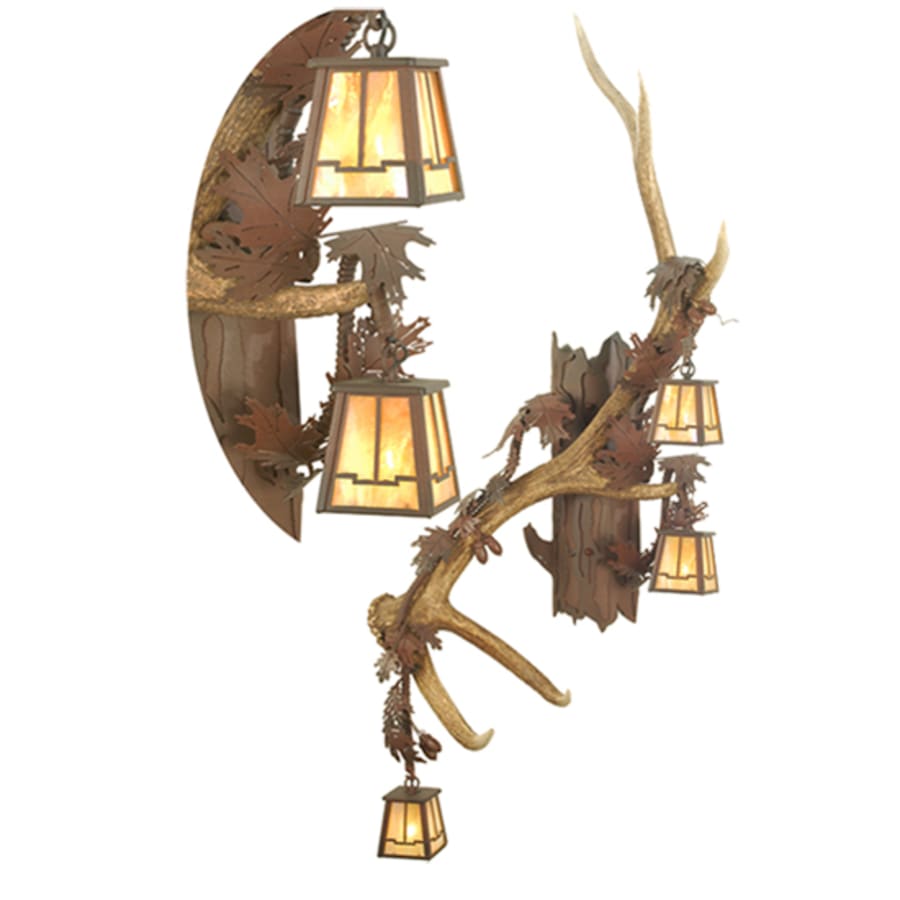 Meyda Tiffany Three Light Up / Down Lighting Left Facing Wall Sconce from the Elk collection