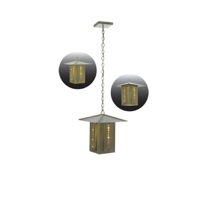 Meyda Tiffany Single Light Down Lighting Outdoor Pendant from the Moss Creek Collection