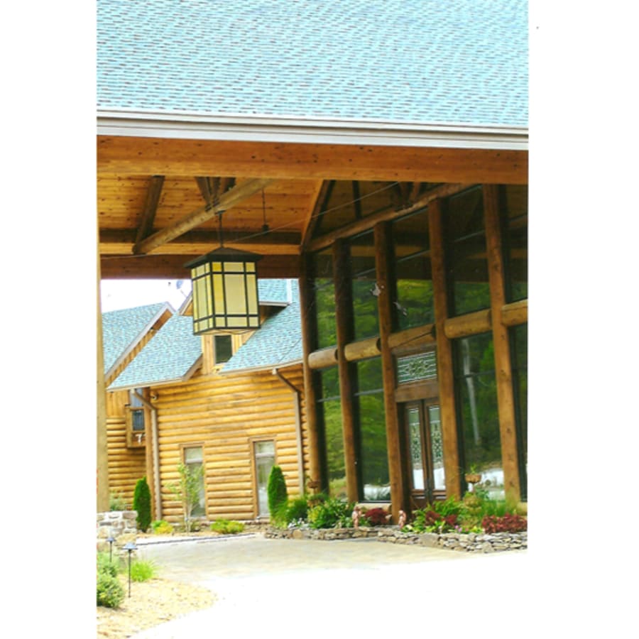 Meyda Tiffany Eight Light Down Lighting Outdoor Pendant
