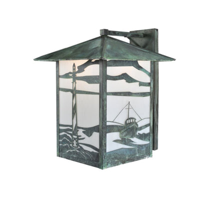Meyda Tiffany Single Light Down Lighting Outdoor Wall Sconce from the Trawler Collection