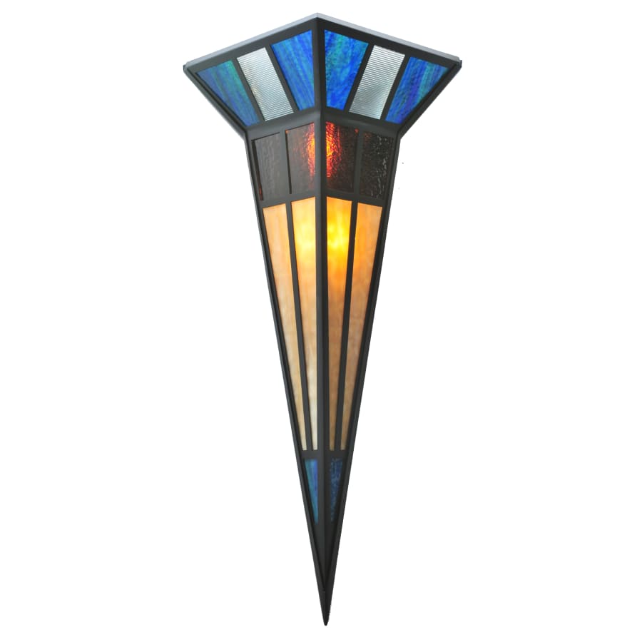 Meyda Tiffany Polaris 18" Wide 2 Light Wall Washer with Stained Glass Shade