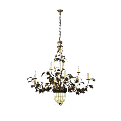 Meyda Tiffany Eleven Light Up / Down Lighting Two Tier Chandelier from the Acorn Collection
