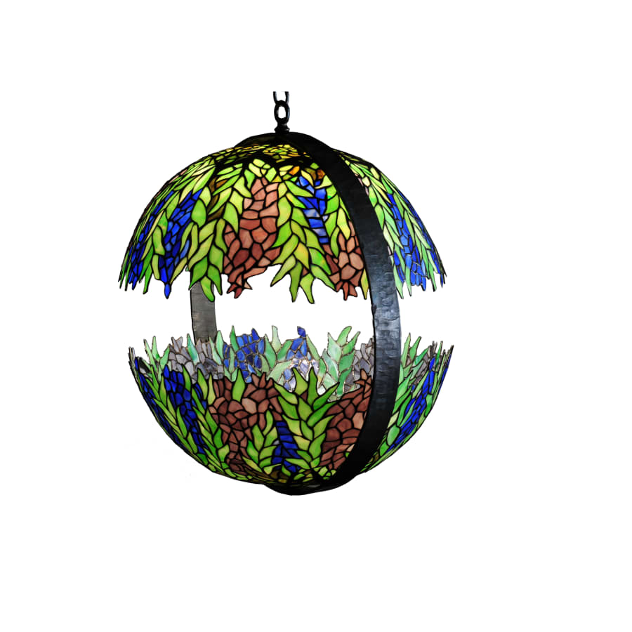Meyda Tiffany Single Light 24-1/2" Wide Pendant with Handmade Shade