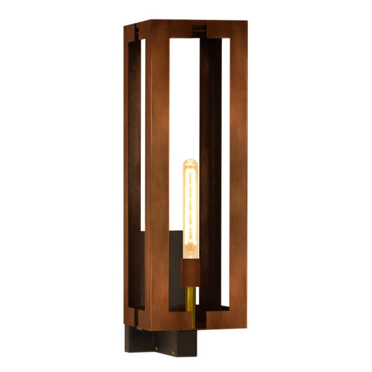 The CopperSmith Aurora 2 Light Copper 28" Tall Electric Outdoor Wall Sconce
