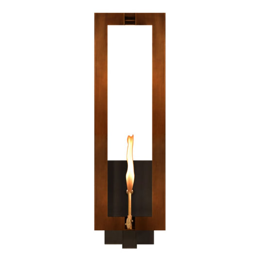 The CopperSmith Aurora Copper 28" Tall Natural Gas Outdoor Wall Sconce