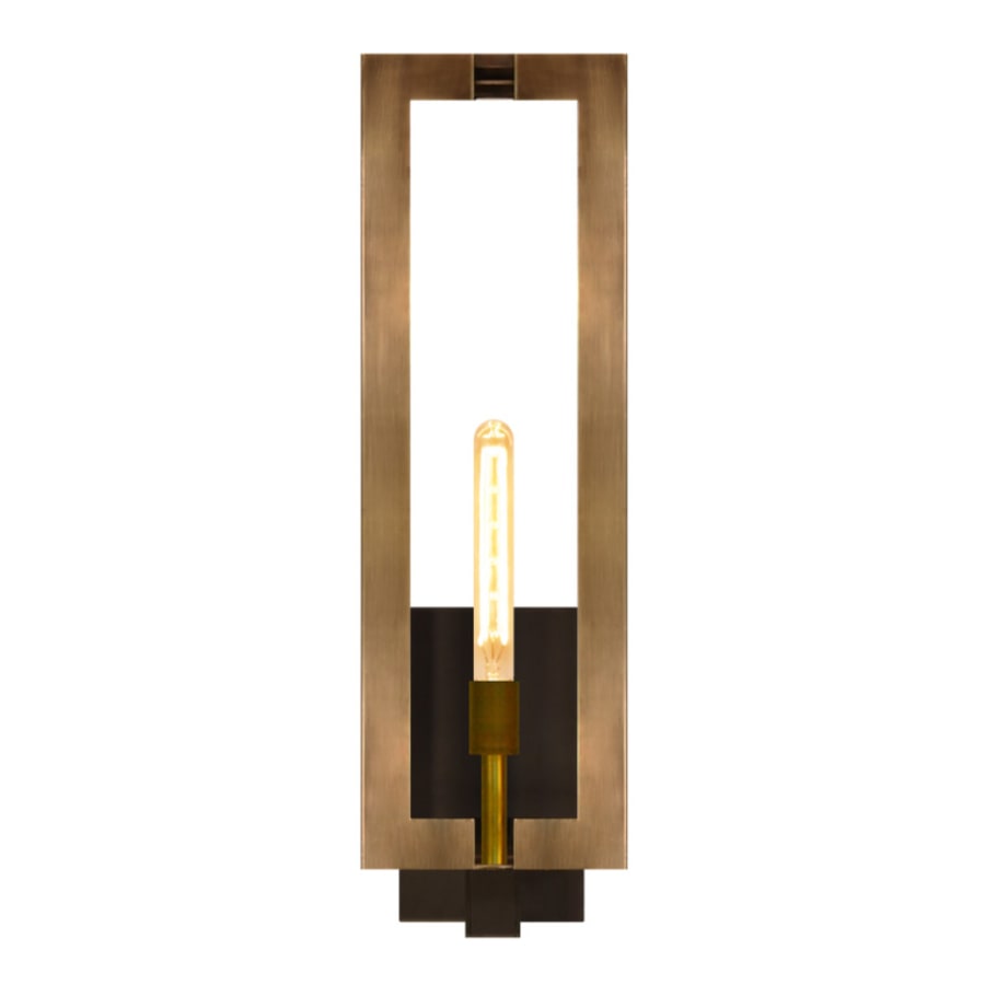The CopperSmith Aurora Brass 2 Light 28" Tall Electric Outdoor Wall Sconce