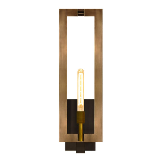The CopperSmith Aurora Brass 2 Light 28" Tall Electric Outdoor Wall Sconce