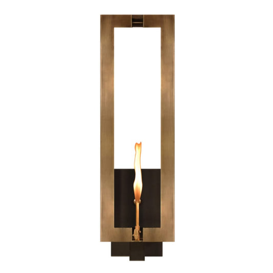 The CopperSmith Aurora Brass 28" Tall Natural Gas Outdoor Wall Sconce