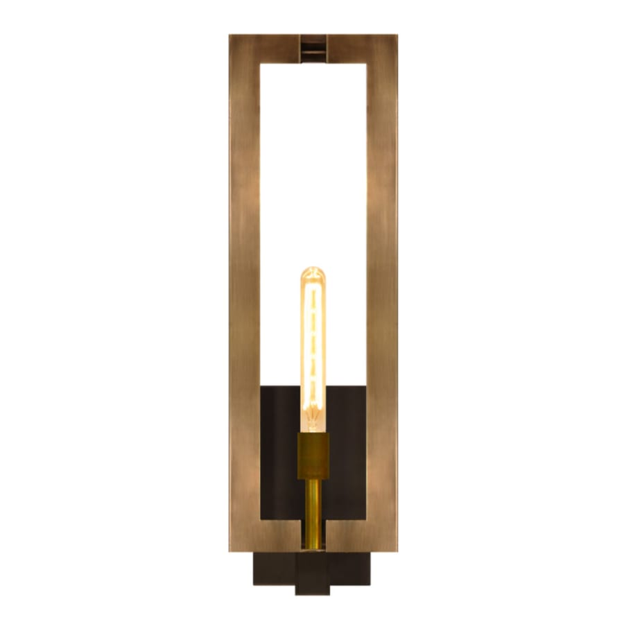 The CopperSmith Aurora Brass 2 Light 33" Tall Electric Outdoor Wall Sconce