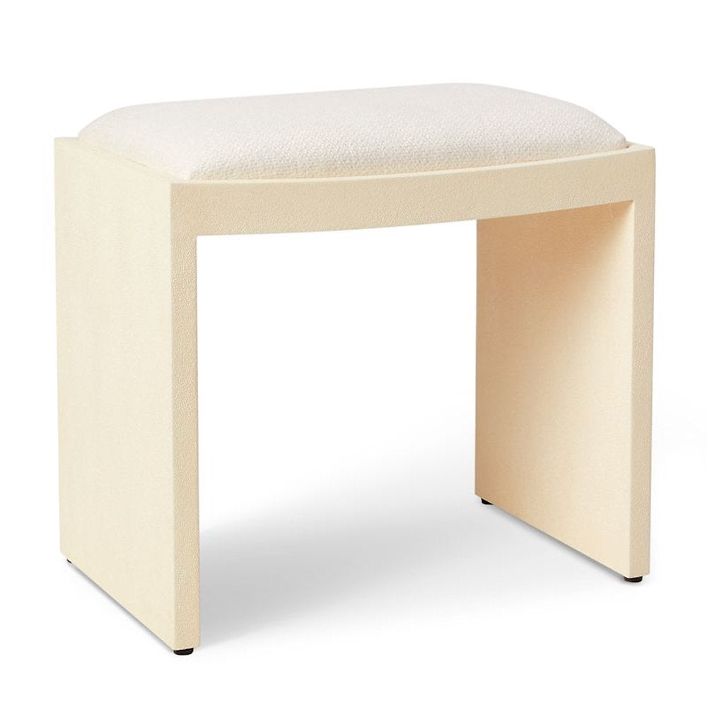 Shagreen Vanity Table and Stool Set