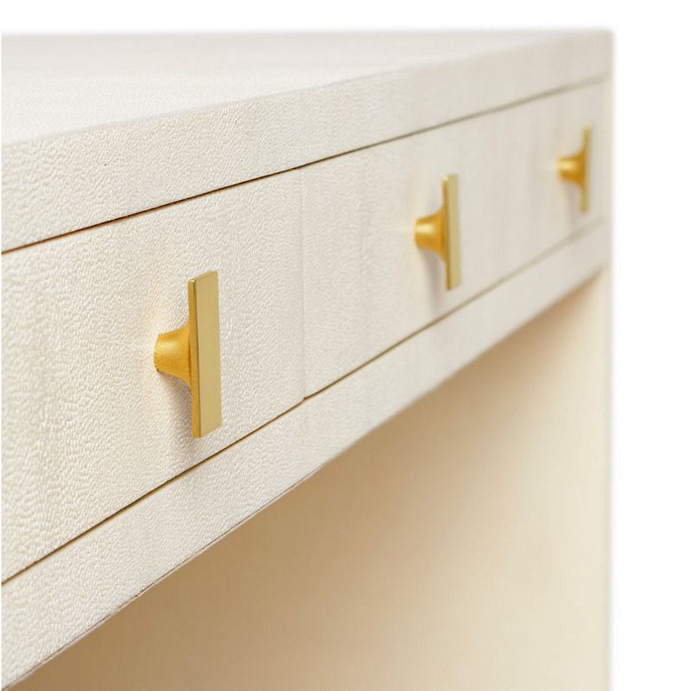 Shagreen Vanity Table and Stool Set