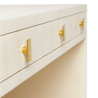 Shagreen Vanity Table and Stool Set