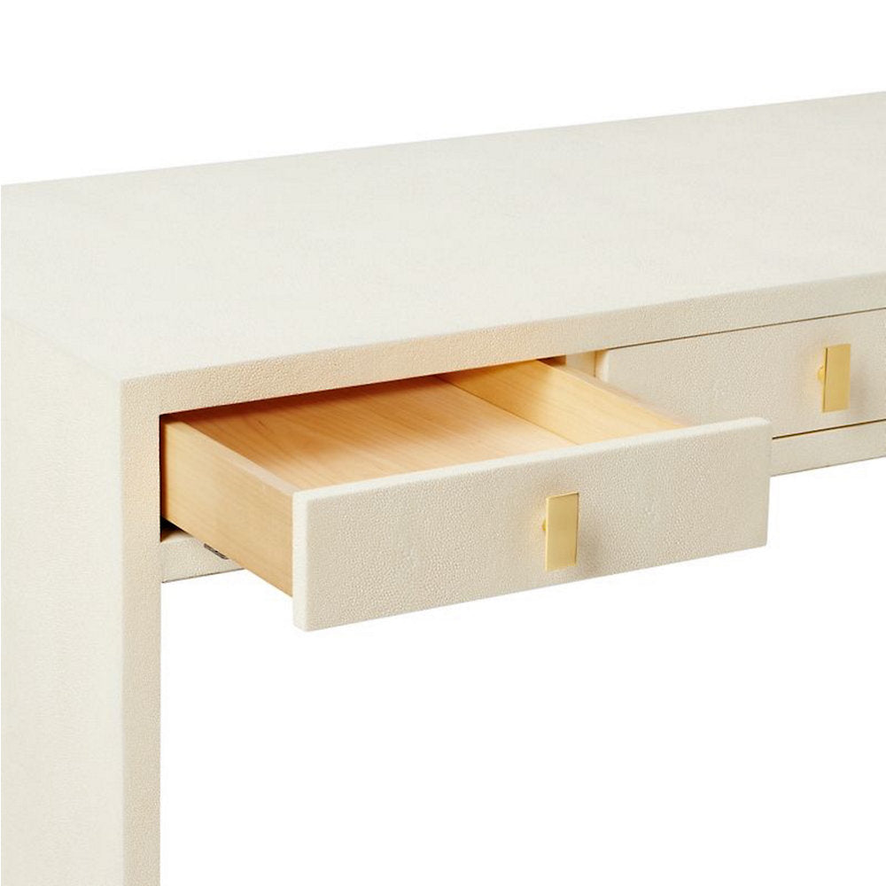 Shagreen Vanity Table and Stool Set