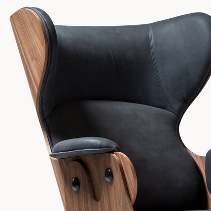 Lounger Leather Lounge Chair with Swivel Base