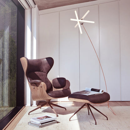 Lounger Leather Lounge Chair with Swivel Base