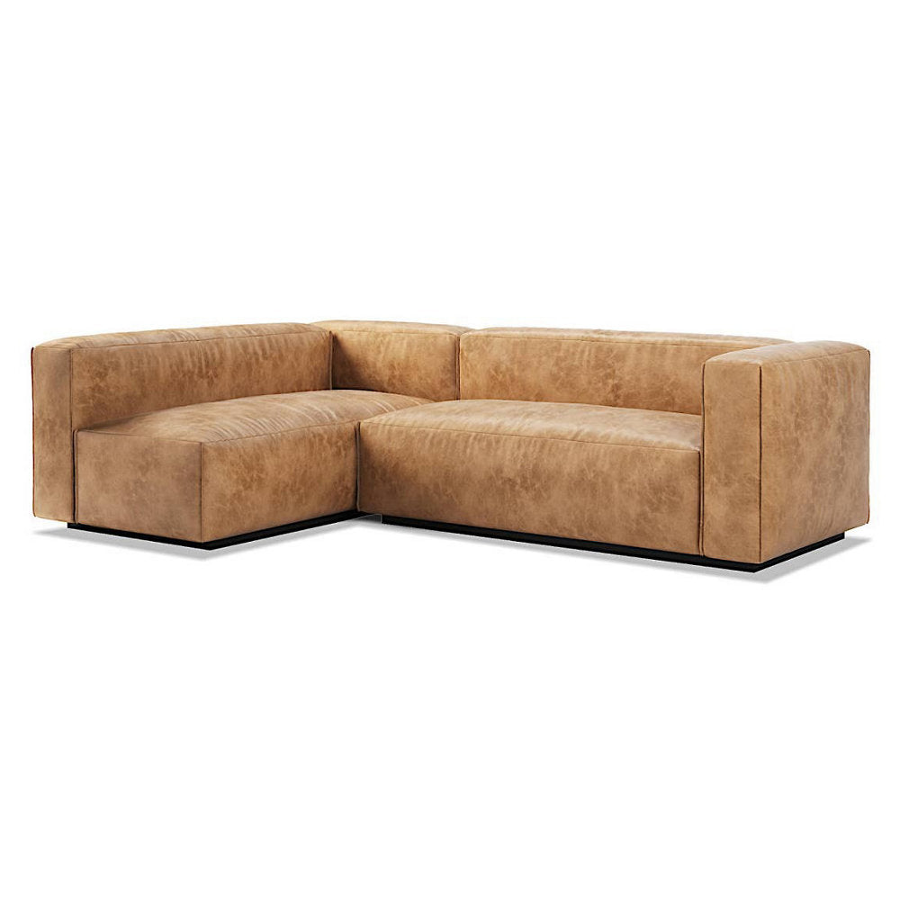 Cleon Small Leather Sectional Sofa