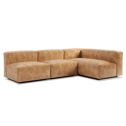 Cleon Medium Leather Sectional Sofa