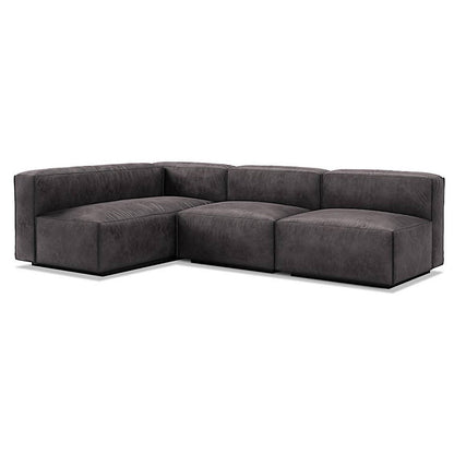 Cleon Medium Leather Sectional Sofa