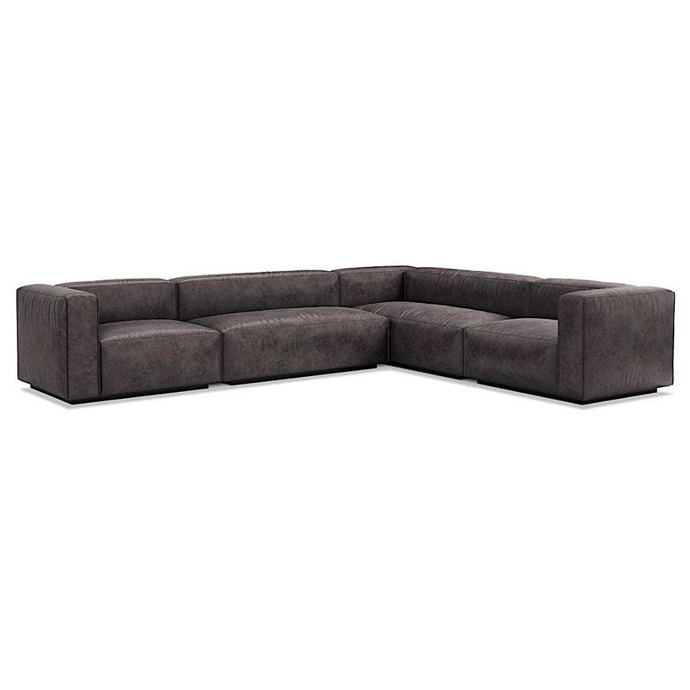 Cleon Large Leather Sectional Sofa