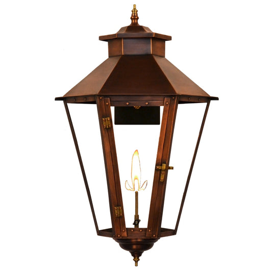 The CopperSmith Bayou Street 34" Tall Copper Natural Gas Outdoor Wall Sconce