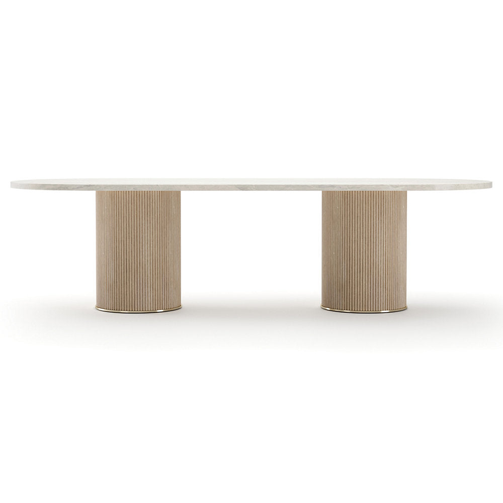 Rhythm Oval Stone Dining Table