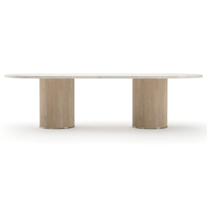 Rhythm Oval Stone Dining Table