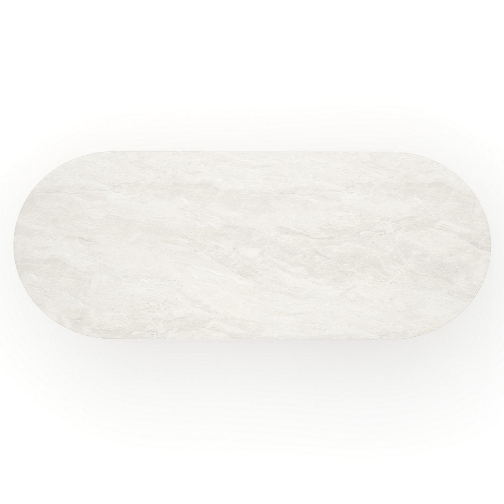 Rhythm Oval Stone Dining Table