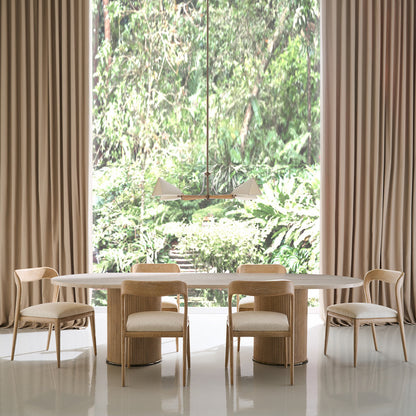 Rhythm Oval Stone Dining Table