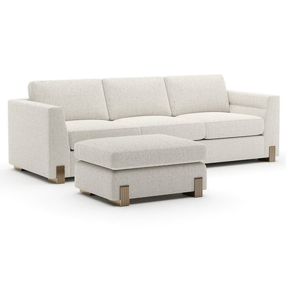 Counter Balance Chaise Sectional Sofa with Ottoman