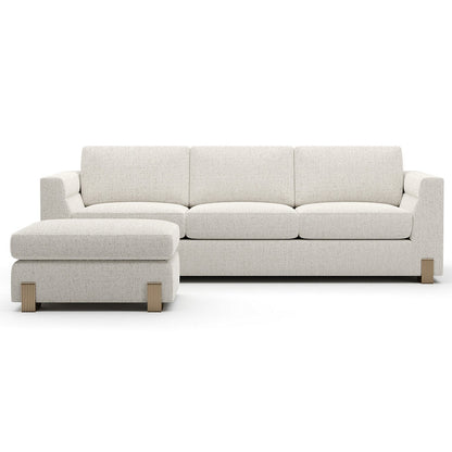 Counter Balance Chaise Sectional Sofa with Ottoman