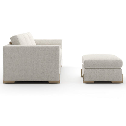 Counter Balance Chaise Sectional Sofa with Ottoman