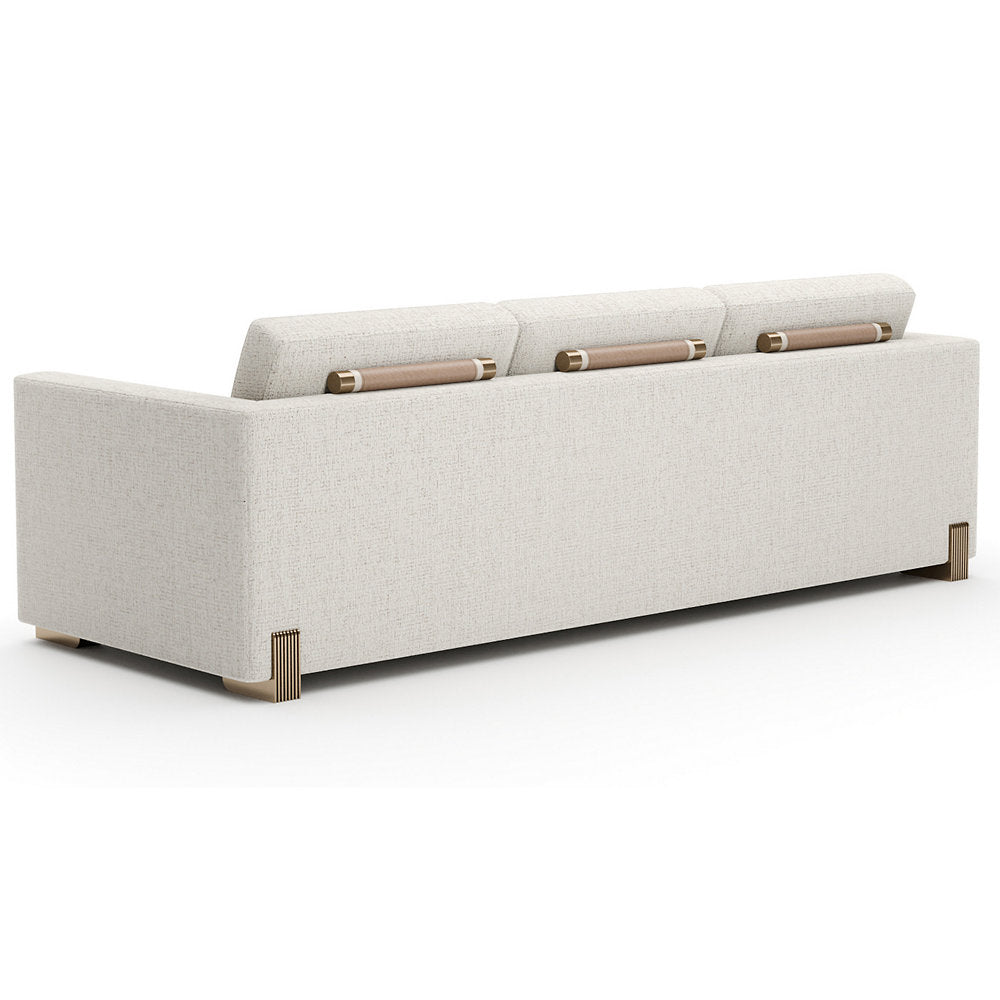 Counter Balance Chaise Sectional Sofa with Ottoman