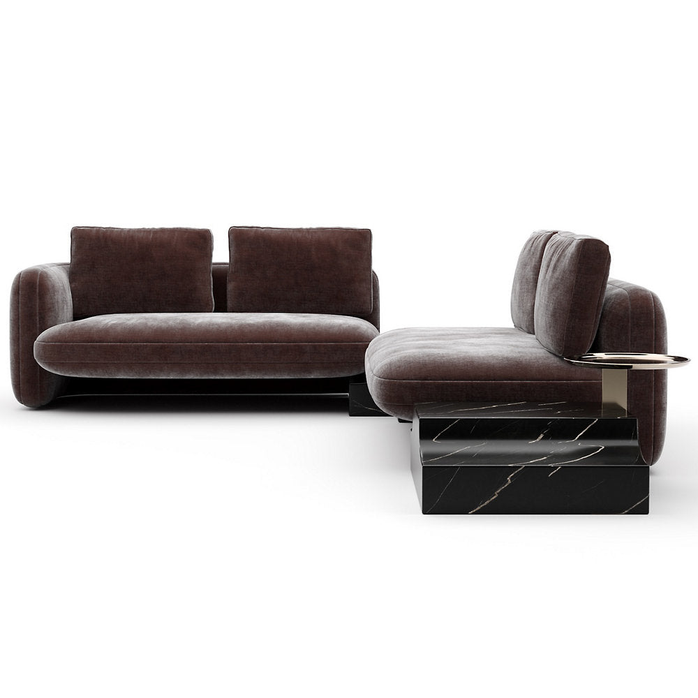 Overlap Wedge Sectional Sofa