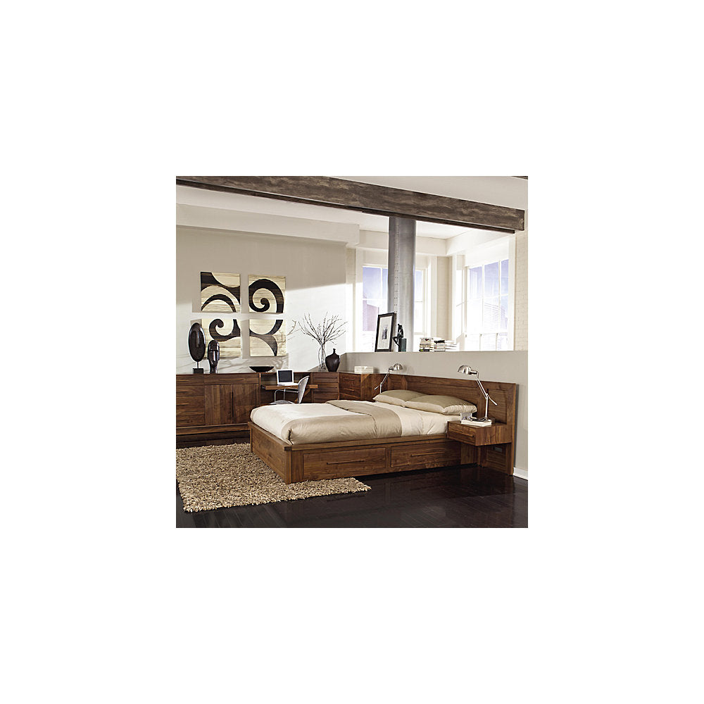 Moduluxe 35-Inch Storage Bed with Clapboard Headboard